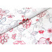 10cm Baumwolldruck SCARLET STITCHES BY HENRY GLASS  Blumenranken auf Weiß (Grundpreis € 17,00/m) 